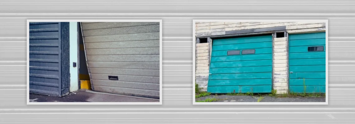 Crooked Aluminum Garage Door Repair in Edmonton, Alberta