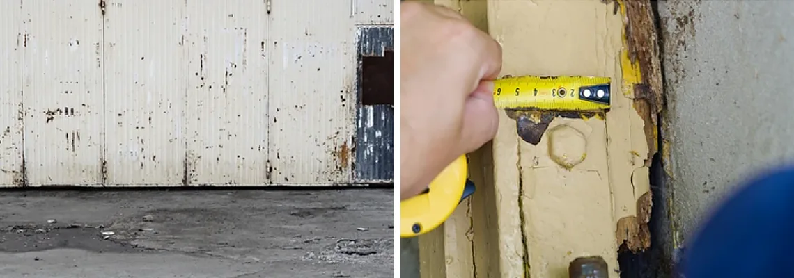 Lift Master Rusty Garage Doors in Edmonton, Alberta