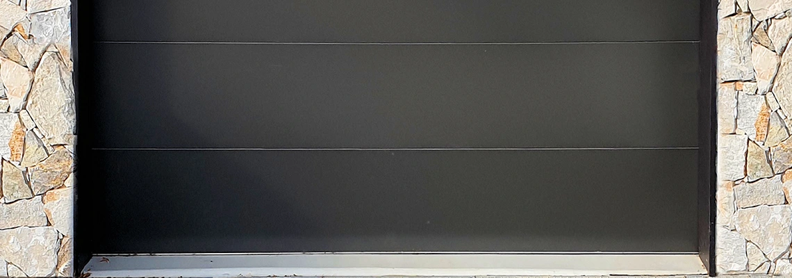 Overhead Black Garage Door Installation in Edmonton, Alberta